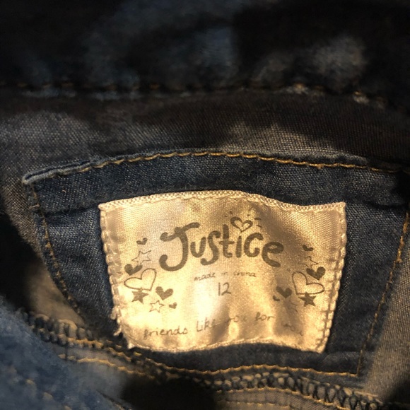 Girls Justice size 12 denim top - Picture 9 of 9